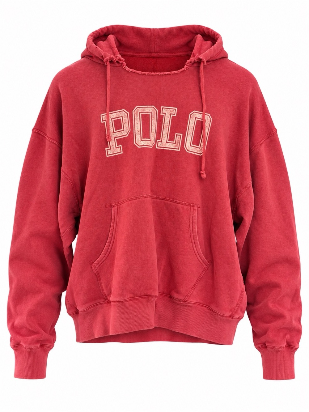 Polo by Ralph Lauren Vintage Red Crewneck Hoodie with Front Logo